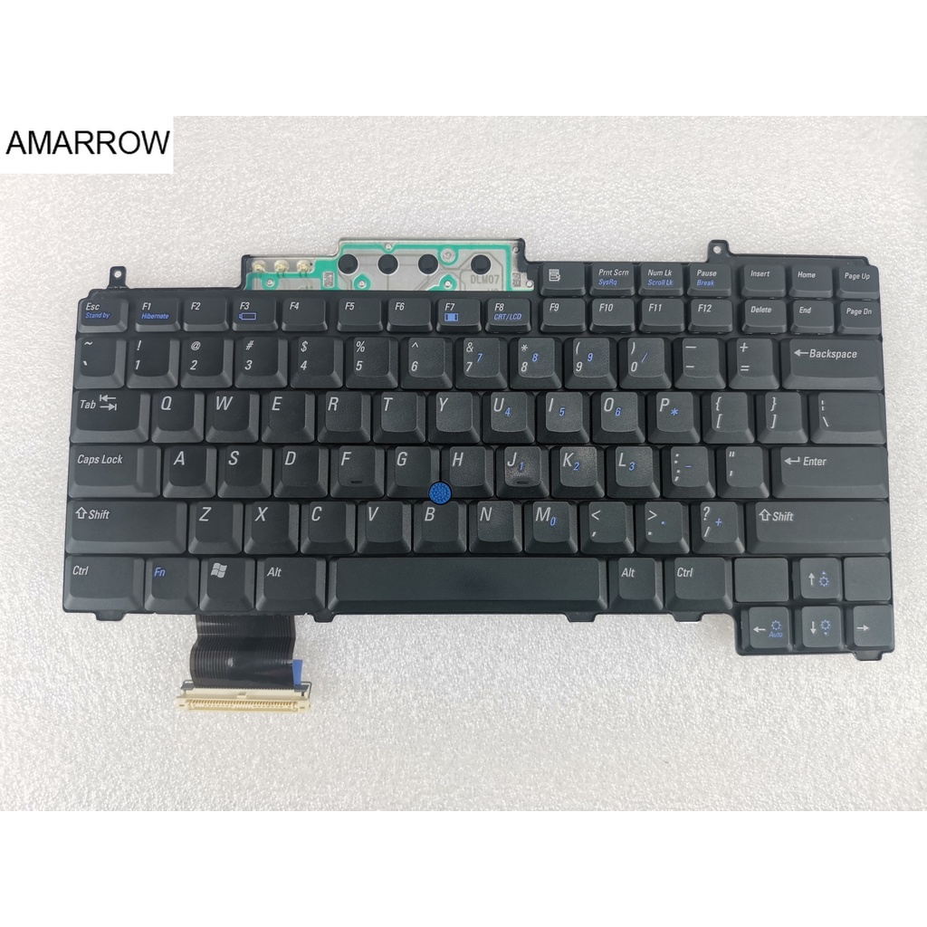 คีย์บอร์ดแล็ปท็อป พร้อมตัวชี้เมาส์ เวอร์ชั่นภาษาอังกฤษ US สําหรับ Dell D620 D630 D631 D820 D830 PP18
