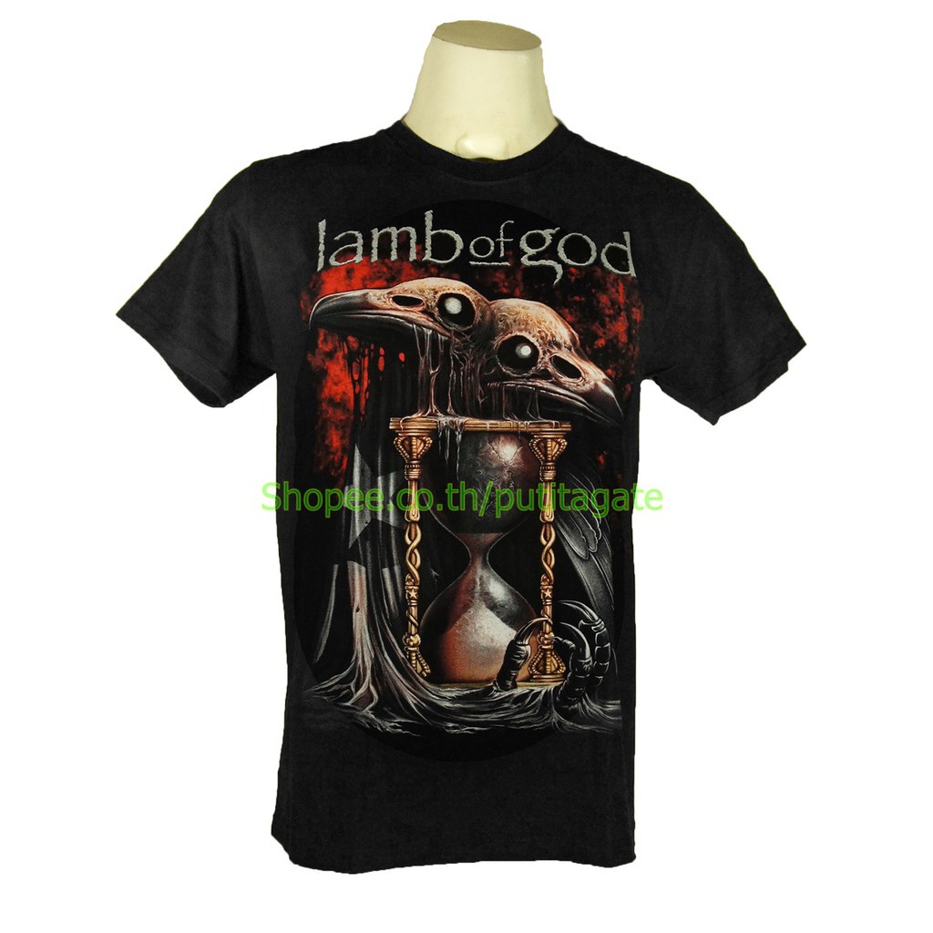 POPULAR QZ เสื้อวง Lamb Of God เสื้อไซส์ยุโรป แลมบ์ ออฟ ก็อด PTA1685 เสื้อยืดวงดนตรีร็อค