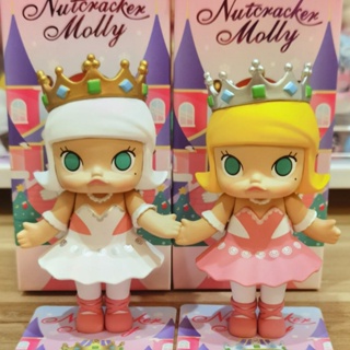 【ของแท้】POPMART Nutcracker Molly series กล่องสุ่ม ตุ๊กตาฟิกเกอร์ เครื่องประดับ ของขวัญ
