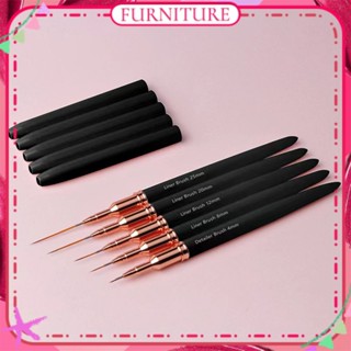 ♕Nail Art Wire Drawing Pen With Cover Metal Rod Round Head Painting Phototherapy Gel Functional Brush Manicure Tool For Nail Shop 1Pc FURNITURE