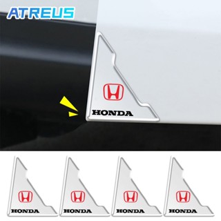 2/4 ชิ้น Honda โปร่งใส สติกเกอร์ติดมุมประตูรถยนต์ ป้องกันการชน เคสกันรอยประตูรถ สําหรับ ฮอนด้า Honda civic 11th gen fd fc eg fk HRV Jazz City Mugen Fit Vezel Accord BRV WRV Stream