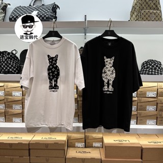 【พร้อมส่ง】LIFEWORK เสื้อยืดลําลอง แขนสั้น ลายดอกไม้ สุนัข เหมาะกับฤดูร้อน สําหรับผู้ชาย และผู้หญิง