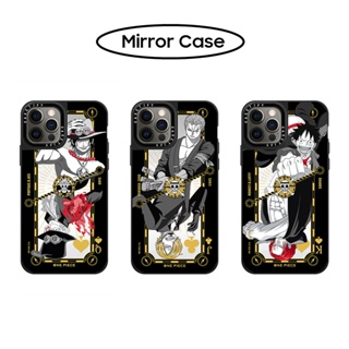 Casetify เคสโทรศัพท์ซิลิโคน แบบนิ่ม ลาย ONE PIECE FILM RED มีกระจก สําหรับ iPhone X XS XR 11 12 13 Mini 14 Plus Pro Max