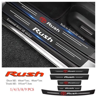 สติกเกอร์คาร์บอนไฟเบอร์ ป้องกันรอยขีดข่วน สําหรับติดขอบประตูรถยนต์ Toyota Rush G2 J200 F700 G3F 800 F850