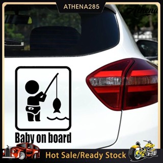 [COD]➤ สติกเกอร์สะท้อนแสง ลาย Baby on Board สําหรับตกแต่งรถยนต์