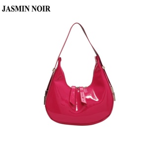 Jasmin NOIR กระเป๋าสะพายไหล่ กระเป๋าถือ หนัง PU ขนาดเล็ก เรียบง่าย สําหรับสตรี