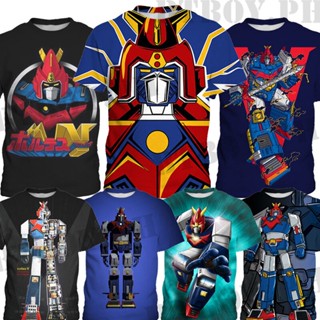 เสื้อยืดแขนสั้น คอกลม พิมพ์ลายการ์ตูน Voltes V Legacy สวมใส่สบาย แฟชั่นฤดูร้อน สําหรับเด็ก อายุ 3-13 ปี