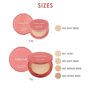 Cathy Doll Cover Matte Powder Pact SPF30 PA+++12g เคที่ดอลล์ แป้งพัฟ คัฟเวอร์แมทท์💓
