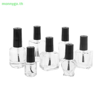 Monnygo ขวดแก้วเปล่า แบบใส สําหรับใส่น้ํายาทาเล็บเจล