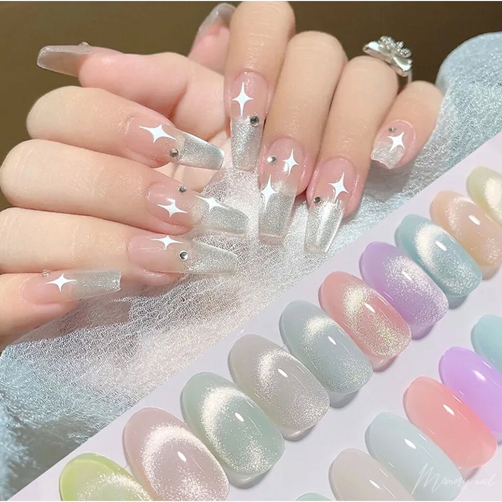 ( เงินสว่าง 2023) Misscheering สีลูกแก้ว สีเจลแม่เหล็ก สีทาเล็บเจล ยาทาเล็บ ต้องอบ ขนาด 7.5ml.พร้อมส่งในไทย - รูปที่ 2