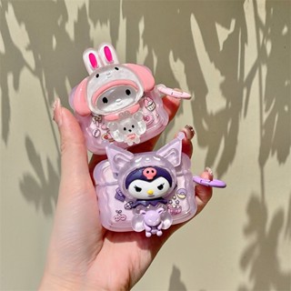 เคสหูฟังบลูทูธ แบบใส ลาย Melody Kuromi สําหรับ AirPods Pro2 Airpod Pro 1 2 3 AirPods Pro 2