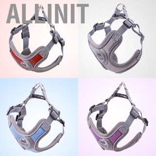 Allinit Pet Harness Breathable Reflective Strip Dog with 1.5m Leash for Small and Medium Dogs