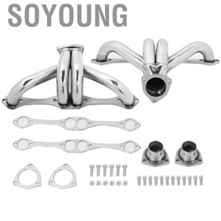 Soyoung Car Stainless Steel Exhaust Manifold Kit Fits for GMC Small Block Hugger 327 305 350