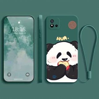 เคส REALME C20 REALME C20A REALME C11 เคส กรณีโทรศัพท์นิ่มรูปแบบหมีแพนด้าโชคดี