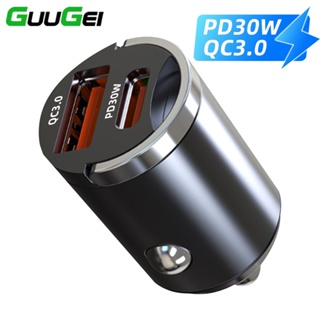 Guugei อะแดปเตอร์ชาร์จ USB Type C พอร์ตคู่ PD30W+QC 3.0 ชาร์จเร็วมาก สําหรับโทรศัพท์มือถือ