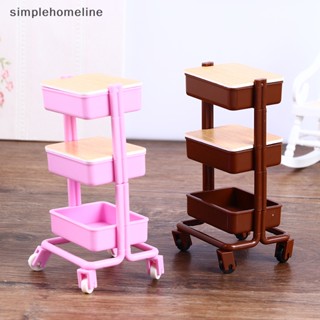 [simplehomeline] รถเข็น พร้อมชั้นวางของ เฟอร์นิเจอร์ สําหรับตกแต่งบ้านตุ๊กตา 1:12 พร้อมส่ง