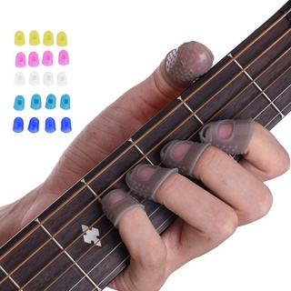 New Arrival~Guitar Fingerstalls Silicone Rubber Fingertip Finger Guards Protecting