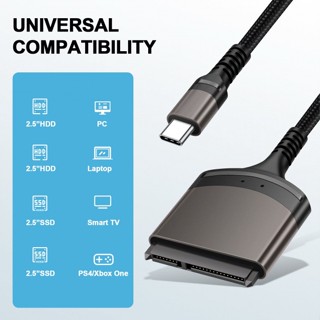 Xiwai สายเคเบิลอะแดปเตอร์ 5Gbps USB-C Type-C เป็น SATA 22 Pin สําหรับฮาร์ดดิสก์ไดรเวอร์ SSD แล็ปท็อป 2.5 นิ้ว