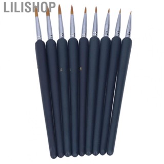 Lilishop 9Pcs  Brush Stroke Hook Line Ergonomic Watercolor Brush Set  Tools