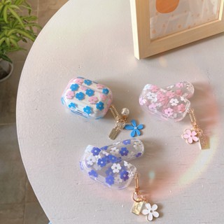 เคสหูฟัง ลายดอกไม้น่ารัก สไตล์เรโทร พร้อมจี้ สําหรับ Airpods Pro 2 Airpods Pro Airpods 3 Airpods 2 Airpods 1