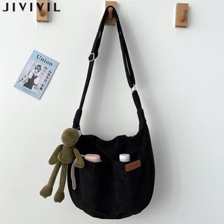 JIVIVIL เด็กผู้หญิงเดี่ยวกระเป๋า crossbody ขนาดใหญ่ความจุกำมะหยี่ ins เคล็ดลับแฟชั่นกระเป๋าเดินทาง