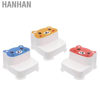 Hanhan Baby 2 Step Stool High Strength Large Load Bearing Double Slip Proof Toddler Double Up Step Stool for Bathroom Kitchen