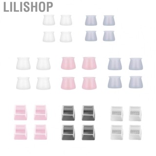 Lilishop Chair Leg Floor Protectors Silicone Material Elastic Easy Cleaning Closed Design Chair Leg Covers