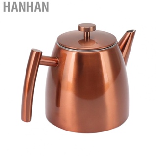 Hanhan 1L Stainless Steel Teapot  Easy To Clean Non Slip  Pot Smooth Touch  for Office