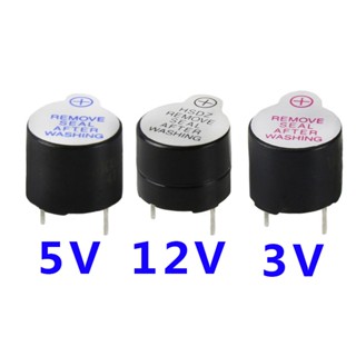 บัซเซอร์แยก 3V 5V 12V DC เสียงยาว 12095 TMB12A05 ขนาด 12 * 9.5 มม.