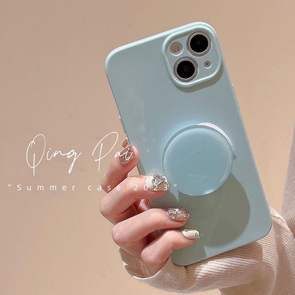 Simple Macaron สีรอบโทรศัพท์ Grips เคสโทรศัพท์สําหรับ IPhone 11 16 15 14 12 13 Pro Max 16 PLUS Glossy Dirt ทนนุ่มโทรศัพท์ปกหลัง ราคา ถูกที่สุด ดีลบีเคเค แกลเลอรีภาพที่ 9