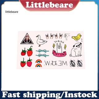 &lt;littlebeare&gt; สติกเกอร์รอยสักชั่วคราว กันน้ํา ติดทนนาน สําหรับผู้หญิง