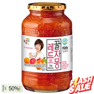 ส่งจากไทย&gt;&gt; ชาส้มโอแดงเกาหลีผสมน้ำผึ้ง 100%  kkoh shaem honey red grapefruit 1 kg อาหารเกาหลี ซอสเกาหลี ขนมเกาหลี