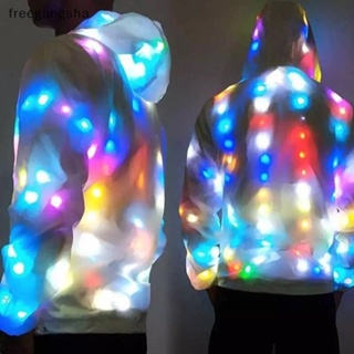 [FREG] เสื้อโค้ทเต้นรํา มีไฟกระพริบ LED หลากสีสัน สําหรับปาร์ตี้ฮาโลวีน FDH