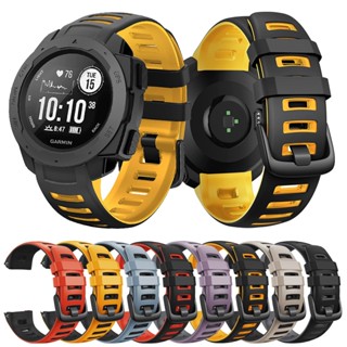 Baishangda สายนาฬิกาข้อมือ ซิลิโคน ปรับได้ แบบเปลี่ยน สําหรับ Garmin Instinct 2 Solar Tactical