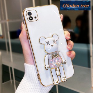 เคสโทรศัพท์มือถือ ซิลิโคนนิ่ม กันกระแทก ลายต้นไม้ Gloden สําหรับ realme c11 2021 realme c11 2020 realme c20