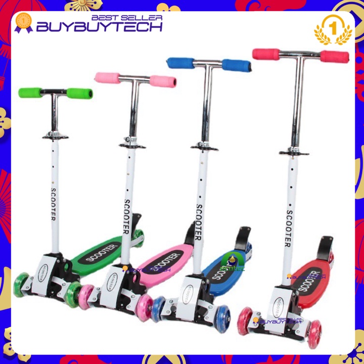 ราคาโปร สกู๊ตเตอร์ Scooter 4ล้อ สกู๊ตเตอร์ขาไถ สกู๊ตเตอร์เด็ก รับน้ำหนักได้ถึง45 กิโลกรัม เหมาะสำหรับเด็ก