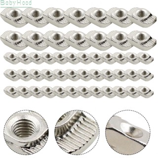 【Big Discounts】T Nut Hammer Nuts For Aluminium Profile Kit Screw Head 50PCS Accessories#BBHOOD