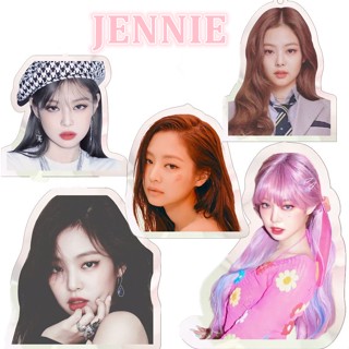 พวงกุญแจอะคริลิค Jennie Black-Pink สีดํา สีชมพู จํานวน 1 ชิ้น