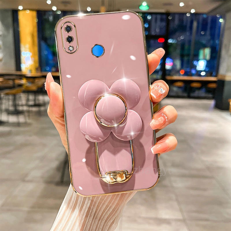 ปลอก Huawei nova 3 Huawei nova 3i TPU 3D Windmill Bracket เคสโทรศัพท ์ Ultra thin Electroplated Smoo