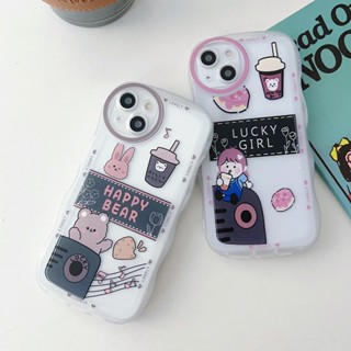 ใหม่ เคสป้องกันโทรศัพท์มือถือ ลายคลื่นน่ารัก สําหรับ OPPO A53 A32 A57 A31 A9 2020 A5 2020 A83 A52 A72 A92 A3S A5 A5S A7 A15 A16 A54 A76 A36 A17 A71 A55 A57 A39 2023