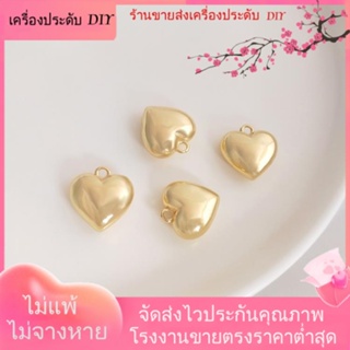 💖เครื่องประดับ DIY ขายส่ง💖จี้สร้อยคอ สร้อยข้อมือ ชุบทอง 14k รูปหัวใจ สีพื้น เครื่องประดับ DIY[จี้/ลูกปัด/สร้อยคอ/สร้อยข้อมือ/ต่างหู/กําไลข้อมือ]