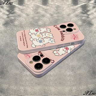 เคสโทรศัพท์มือถือ แบบนิ่ม ลายกระต่าย กันกระแทก สําหรับ Apple Iphone max13 6ins 1114pro 12 78 7JB9