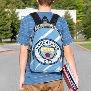 Manchesters City กระเป๋าเป้สะพายหลัง กระเป๋านักเรียน ใส่แล็ปท็อป น้ําหนักเบา ขนาด 15 นิ้ว สําหรับผู้ชาย และผู้หญิง