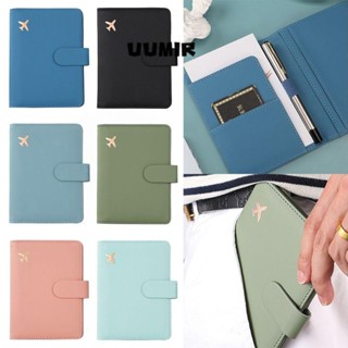 UUMIR  กระเป๋าสตางค์ กระเป๋าใส่หนังสือเดินทาง บัตรเครดิต หัวเข็มขัด RFID สําหรับผู้หญิง ผู้ชาย