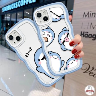 เคสโทรศัพท์มือถือ ขอบหยัก ลายการ์ตูนฉลามน่ารัก สําหรับ Redmi 10A 9 10C A1 A1+ 9T 10 12C 9A 9C NFC POCO M3 X3 NFC Pro Note 11Pro + 11s 9 11 10 8 9s 10s 10Pro Max Mi 11T Pro ผ้าคลุมชานม แบบนุ่ม