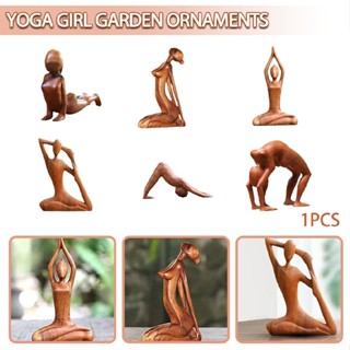 New Female Yoga Figures Statue Resin Figurine Yoga Pose Girl Sculpture Ornament