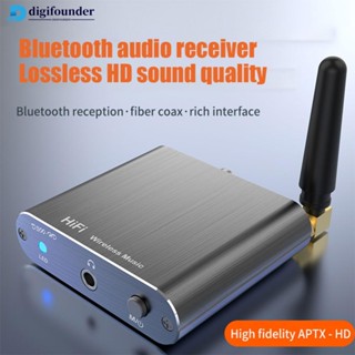 Digifounder อะแดปเตอร์รับสัญญาณเสียงเพลง บลูทูธ 5.2 HIFI ไร้สาย 3.5 มม. Aux Toslink Coaxial Output สําหรับโปรเจคเตอร์ รถยนต์ O1V7