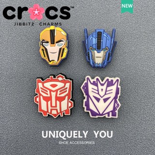 Jibbitz crocs charms หัวเข็มขัดรองเท้า อุปกรณ์เสริมรองเท้า Transformers Series การ์ตูนตกแต่งหัวเข็มขัด