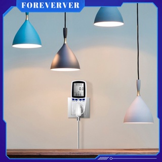 Energy Meter Electricity Usage Monitor Digital Wattmeter Energy Saving Watt Voltage Analyzer Electricity Plug Power Measuring LCD Display fore