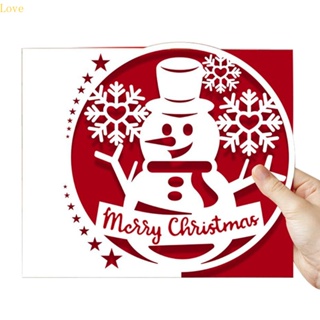 Love Christmas Snowman แผ่นแม่แบบโลหะ ตัดลายนูน สําหรับตกแต่งสมุด อัลบั้ม กระดาษ การ์ดอวยพร DIY